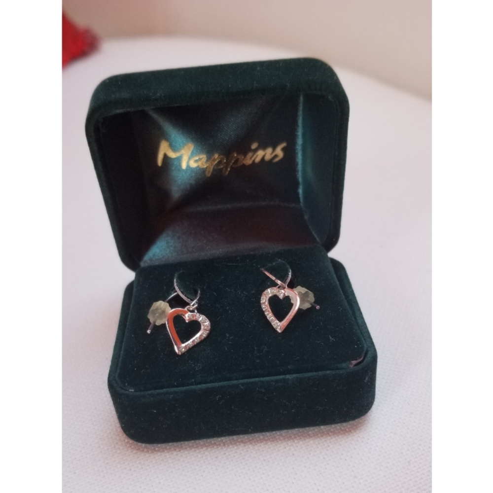 Diamond Heart Earrings
